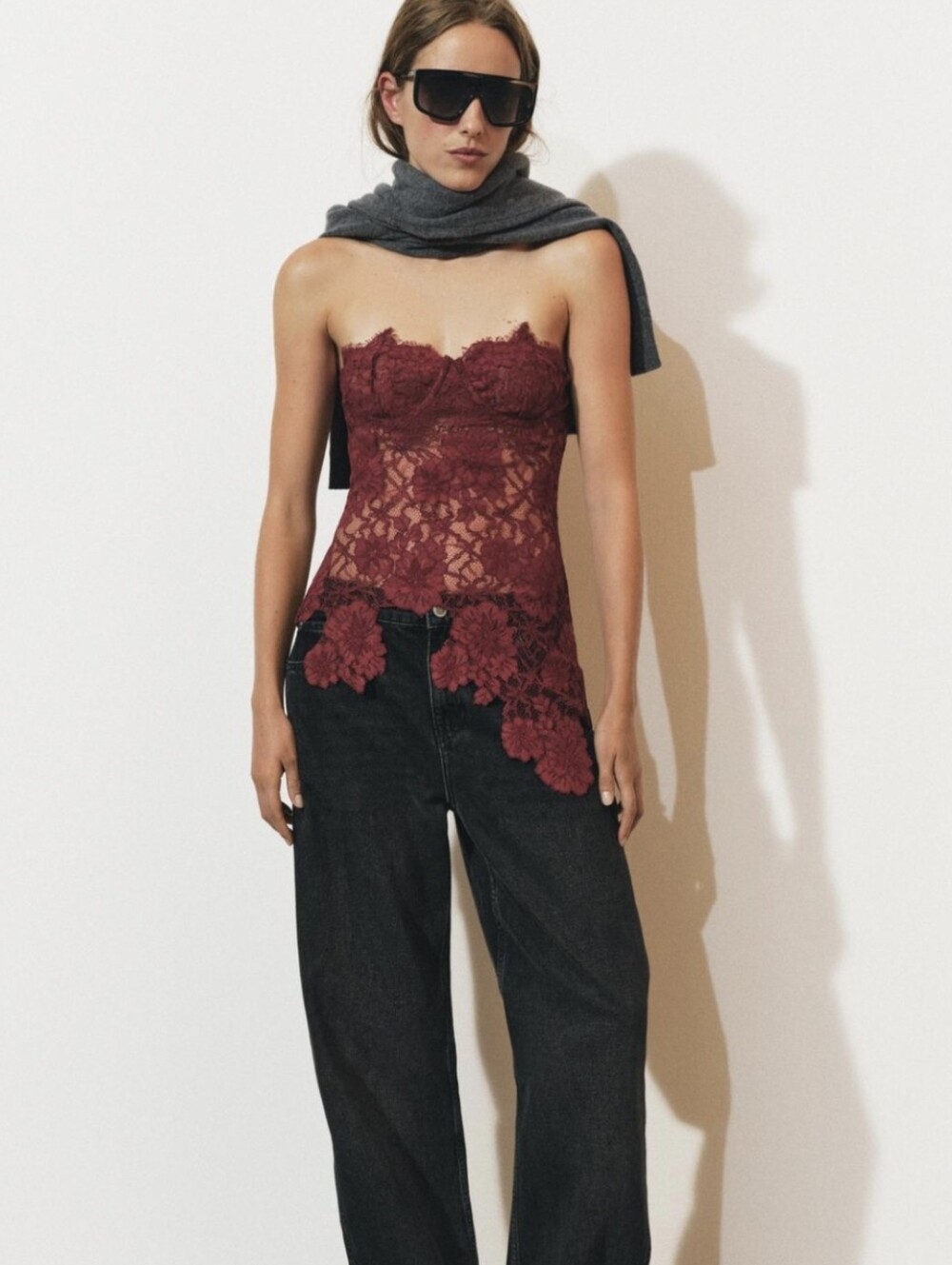 ZARA FLORAL LACE CORSET ZW COLLECTION